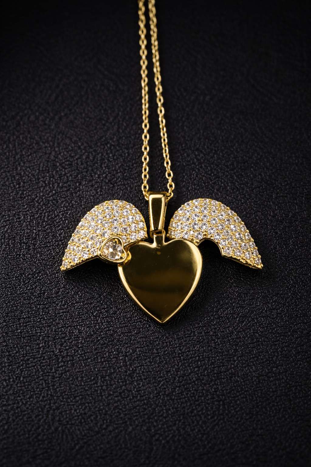 Golden Butterfly Heart - Magnet Locket