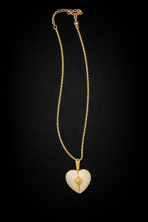 Golden Butterfly Heart - Magnet Locket